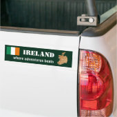 Irland-Flagge + Karten-Autoaufkleber Autoaufkleber (Auf Lkw)