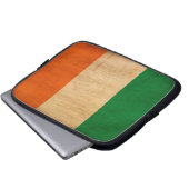 Irland-Flagge Laptopschutzhülle (Vorne Knopf)