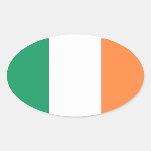 Irland Flagge Ovaler Aufkleber (Vorderseite)