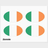 Irland Flagge Ovaler Aufkleber (Blatt)