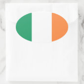 Irland Flagge Ovaler Aufkleber (Tasche)