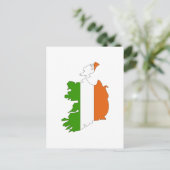 Irland-Flagge Postkarte (Stehend Vorderseite)