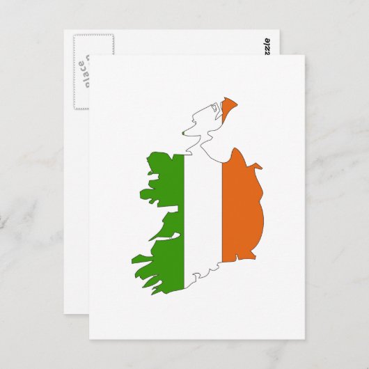 Irland-Flagge Postkarte (Vorne/Hinten)