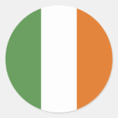 Irland-Flagge Runder Aufkleber (Vorderseite)