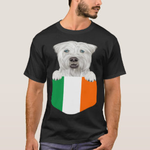 Irland-Flagge Soft Coated Wheaten Terrier Hund In T-Shirt