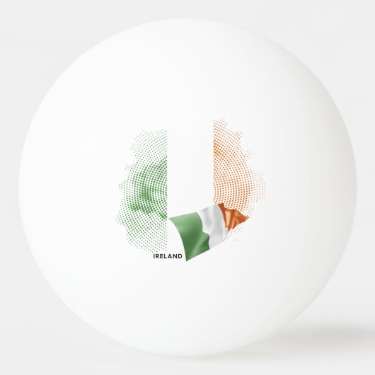 Irland-Flagge Tischtennisball (Vorderseite)