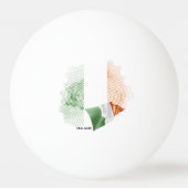 Irland-Flagge Tischtennisball (Rückseite)