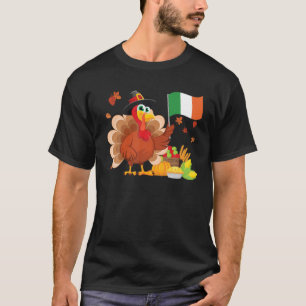 Irland Flaggen Erntedank Irisch Niedlich Türkei F T-Shirt