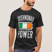 Irland Flaggen Irische Power Battery Proud T-Shirt (Vorderseite)