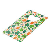 Irland Flaggen Irish Kleeblatt Celtic St Patricks  Geldbeutel Flaschenöffner (Vorderseite Schrägansicht)