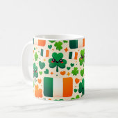 Irland Flaggen Irish Kleeblatt Celtic St Patricks Kaffeetasse (Vorderseite Links)