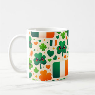 Irland Flaggen Irish Kleeblatt Celtic St Patricks  Kaffeetasse