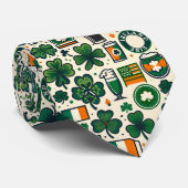 Irland Flaggen Irish Kleeblatt Celtic St Patricks Krawatte (Gerollt)