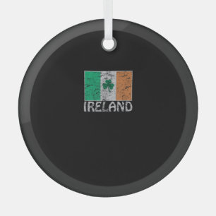 Irland Flaggen Irland irische Flaggen für Männer u Ornament Aus Glas