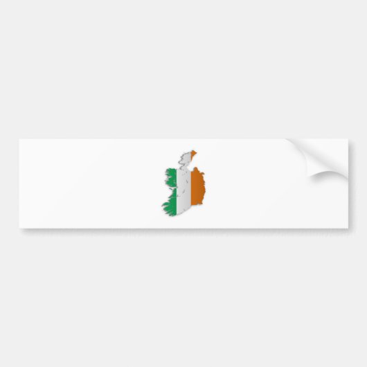 Irland-Flaggen-Karte Autoaufkleber (Vorne)
