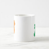 Irland-Flaggen-Karte Kaffeetasse (Mittel)