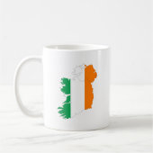 Irland-Flaggen-Karte Kaffeetasse (Links)