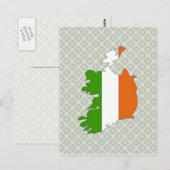 Irland Flaggen-Karte Postkarte (Vorne/Hinten)