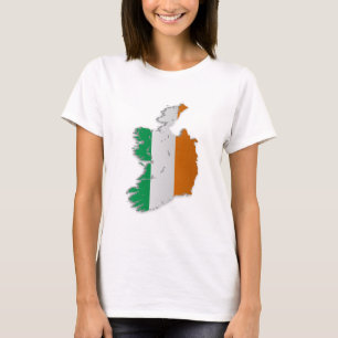 Irland-Flaggen-Karte T-Shirt