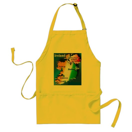 Irland-Flaggen-Karten-Schürze Schürze (Vorne)