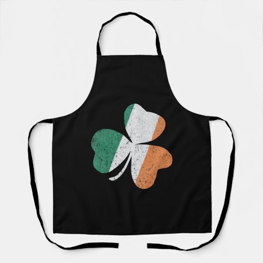 Irland Flaggen Kleeblatt St Patrick's Day Schürze (Vorderseite)