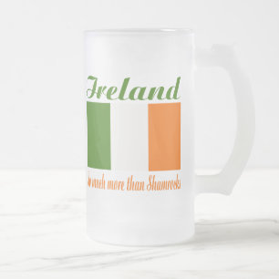 Irland-Flaggen-Tasse Mattglas Bierglas