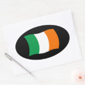 Irland Flaggenaufkleber Ovaler Aufkleber (Umschlag)