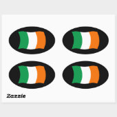 Irland Flaggenaufkleber Ovaler Aufkleber (Blatt)
