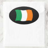 Irland Flaggenaufkleber Ovaler Aufkleber (Tasche)