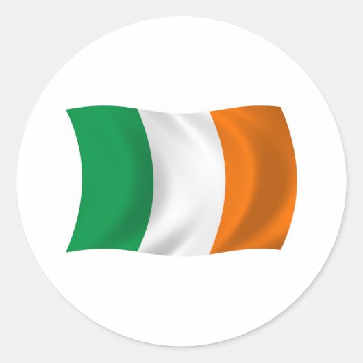 Irland Flaggenaufkleber Runder Aufkleber (Vorderseite)