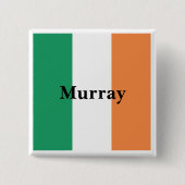 Irland Flaggenfarben Irischer Nachname Benutzerdef Button (Vorderseite)