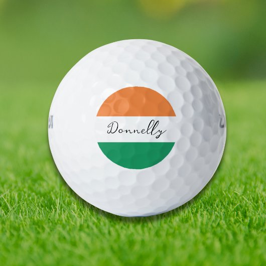 Irland Flaggenfarben Irischer Nachname Benutzerdef Golfball