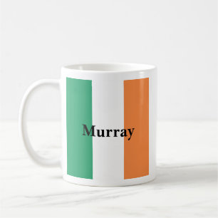 Irland Flaggenfarben Irischer Nachname Benutzerdef Kaffeetasse