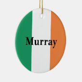 Irland Flaggenfarben Irischer Nachname Benutzerdef Keramik Ornament (Rechts)