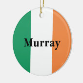 Irland Flaggenfarben Irischer Nachname Benutzerdef Keramik Ornament (Links)