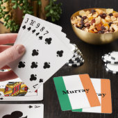 Irland Flaggenfarben Irischer Nachname Benutzerdef Spielkarten (In Situ)