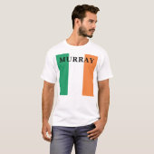 Irland Flaggenfarben Irischer Nachname Benutzerdef T-Shirt (Vorne ganz)