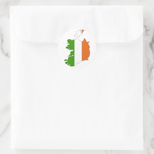 Irland-Flaggenkarte Runder Aufkleber (Tasche)