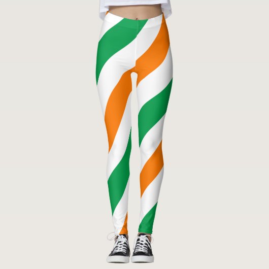 Irland-Flaggenmuster Leggings (Vorderseite)