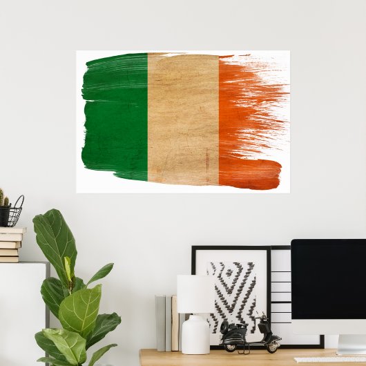 Irland Flaggenposter Poster (Heimbüro)