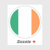 Irland Flaggenrundkleber Aufkleber (Blatt)