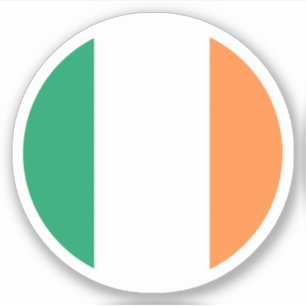 Irland Flaggenrundkleber Aufkleber
