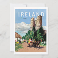 Irland Flugreise 5x7 große Postkarte