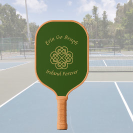 Irland Forever Gold Celtic Kleeblatt Pickleball Schläger