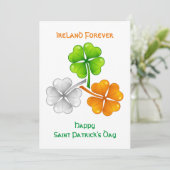 Irland Forever Lucky Kleeblatt Feiertagskarte (Stehend Vorderseite)