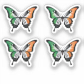 Irland Frack Butterfly Flag Aufkleber (Vorderseite)