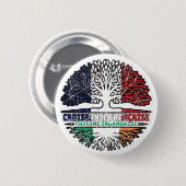 Irland - Frankreich - Treots-Flagge Button (Vorne & Hinten)
