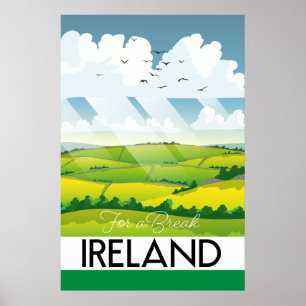 Irland für eine Pausenpostkarte Poster
