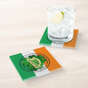 Irland für immer/Erin gehen am Bremsen/1 Blut/Mens Glasuntersetzer