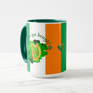 Irland für immer/Erin gehen Bracht/Herz Gold/Grün Tasse